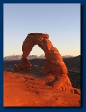 Delicate Arch at sunset in Arches National Park, fall 2005